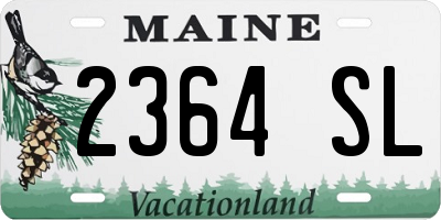 ME license plate 2364SL