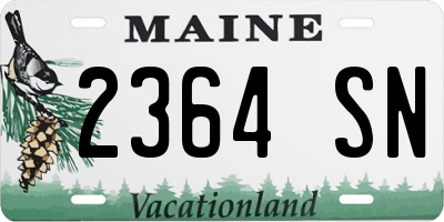 ME license plate 2364SN