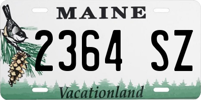 ME license plate 2364SZ