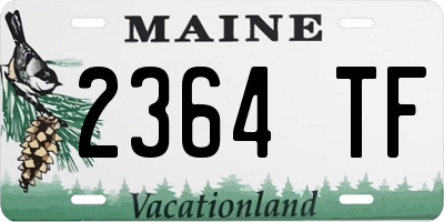 ME license plate 2364TF