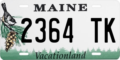 ME license plate 2364TK