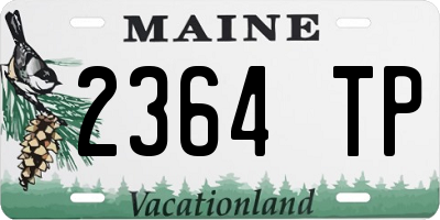 ME license plate 2364TP