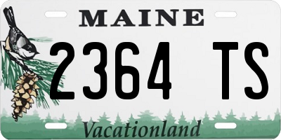ME license plate 2364TS