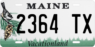 ME license plate 2364TX