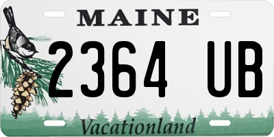 ME license plate 2364UB