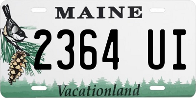 ME license plate 2364UI