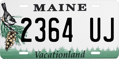 ME license plate 2364UJ