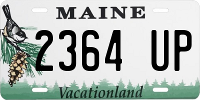 ME license plate 2364UP