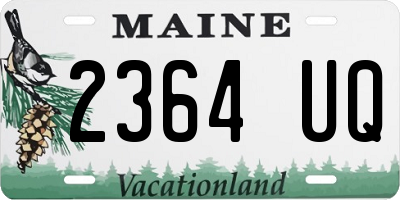 ME license plate 2364UQ