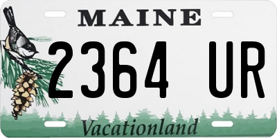 ME license plate 2364UR
