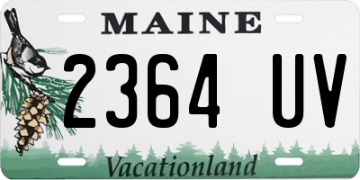 ME license plate 2364UV
