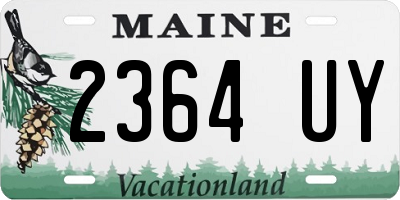 ME license plate 2364UY