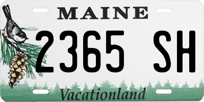 ME license plate 2365SH