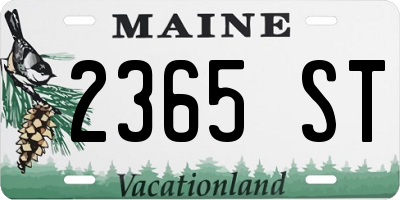 ME license plate 2365ST