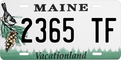 ME license plate 2365TF