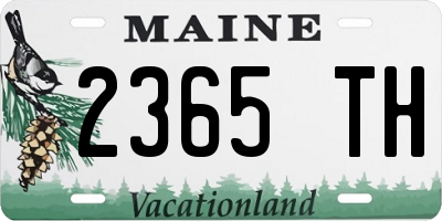 ME license plate 2365TH