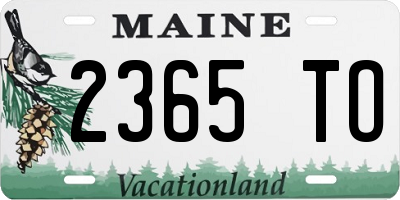ME license plate 2365TO