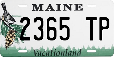 ME license plate 2365TP