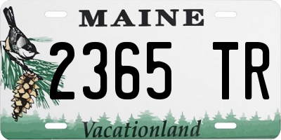 ME license plate 2365TR