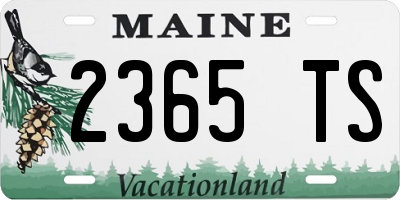 ME license plate 2365TS