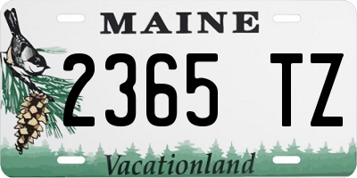 ME license plate 2365TZ