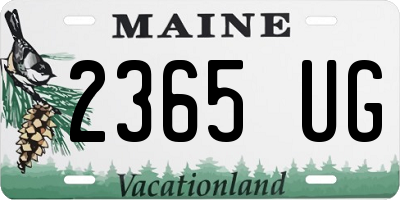 ME license plate 2365UG