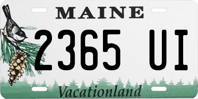 ME license plate 2365UI