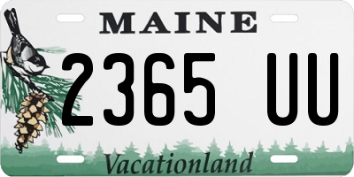 ME license plate 2365UU