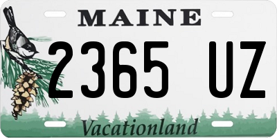 ME license plate 2365UZ