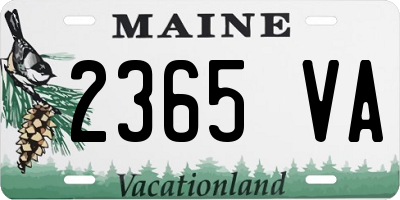 ME license plate 2365VA