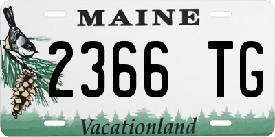 ME license plate 2366TG