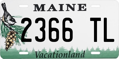 ME license plate 2366TL