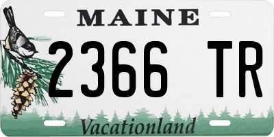 ME license plate 2366TR