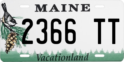 ME license plate 2366TT