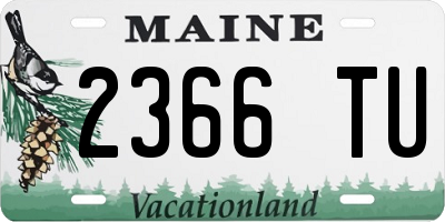 ME license plate 2366TU