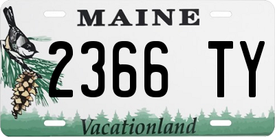 ME license plate 2366TY