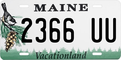ME license plate 2366UU
