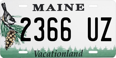 ME license plate 2366UZ