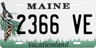ME license plate 2366VE
