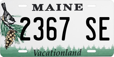 ME license plate 2367SE