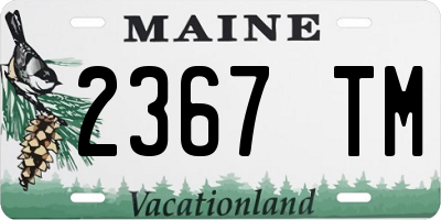 ME license plate 2367TM