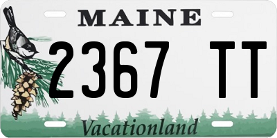 ME license plate 2367TT