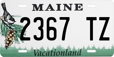 ME license plate 2367TZ