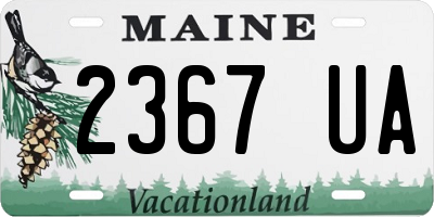 ME license plate 2367UA