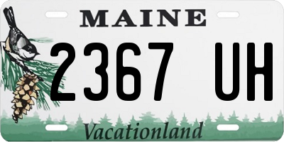 ME license plate 2367UH