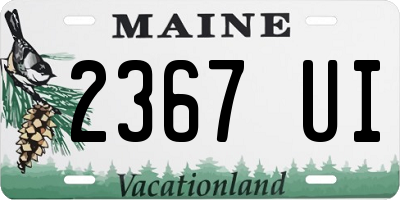 ME license plate 2367UI