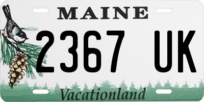ME license plate 2367UK
