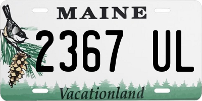 ME license plate 2367UL