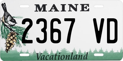 ME license plate 2367VD