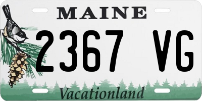 ME license plate 2367VG